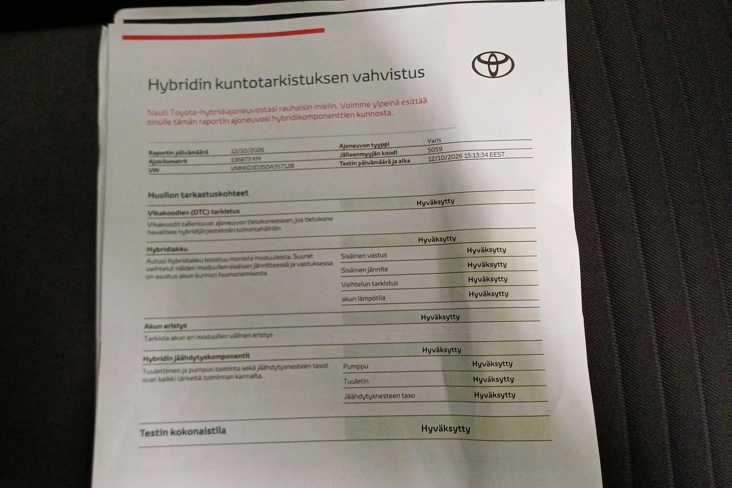 Toyota Yaris vaihtoauto