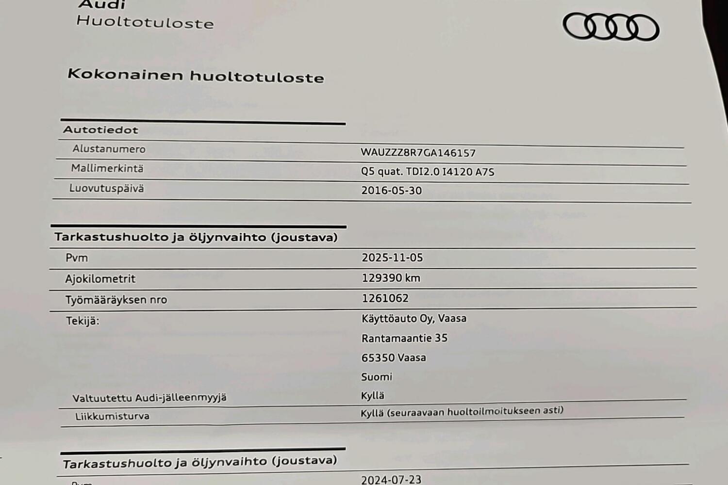 Audi Q5 vaihtoauto