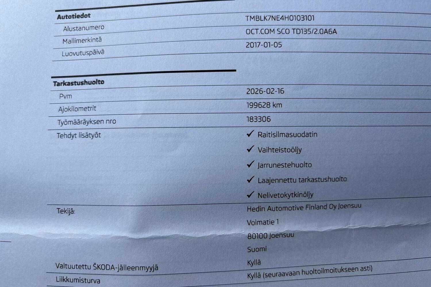 Skoda Octavia vaihtoauto