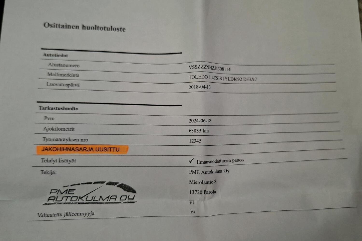 SEAT Toledo vaihtoauto