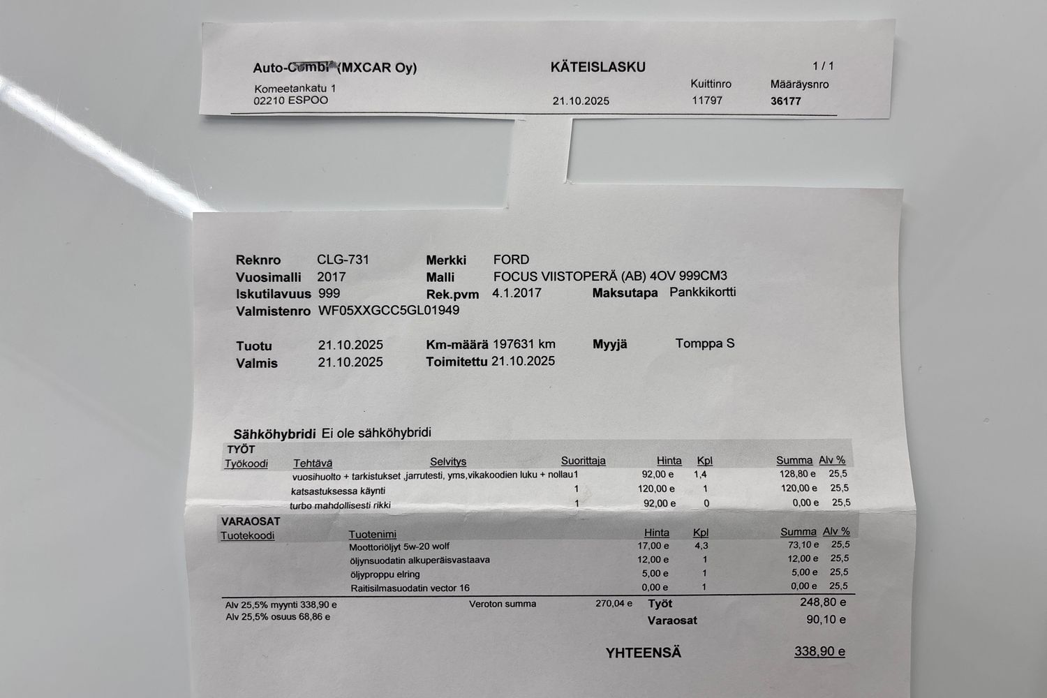 Ford Focus vaihtoauto