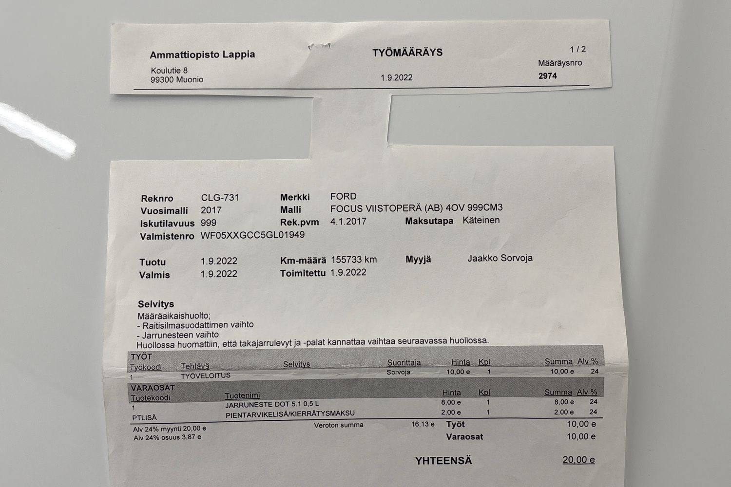 Ford Focus vaihtoauto