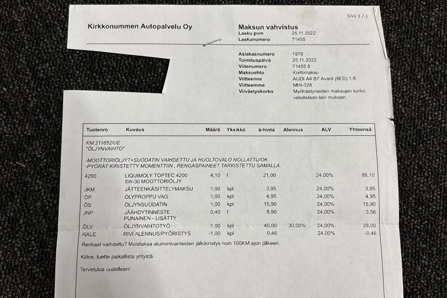 Audi A4 vaihtoauto