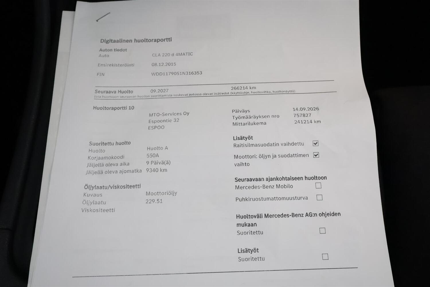 Mercedes-Benz CLA-sarja vaihtoauto