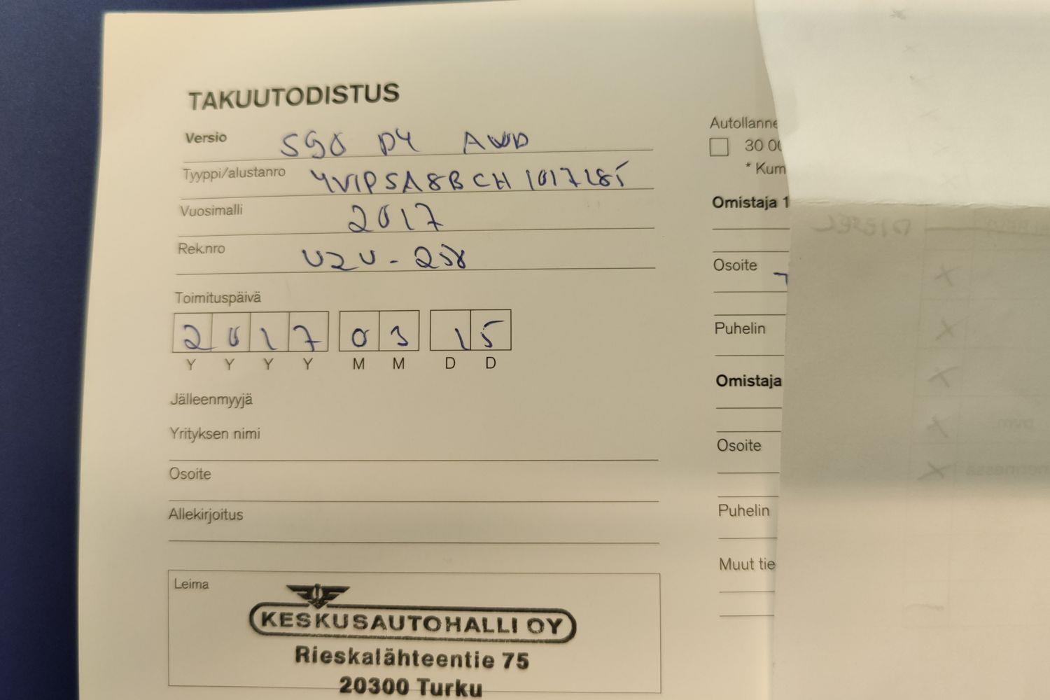 Volvo S90 vaihtoauto
