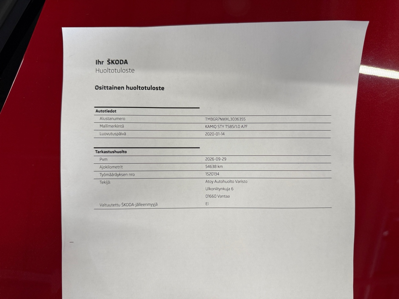 Skoda Kamiq vaihtoauto