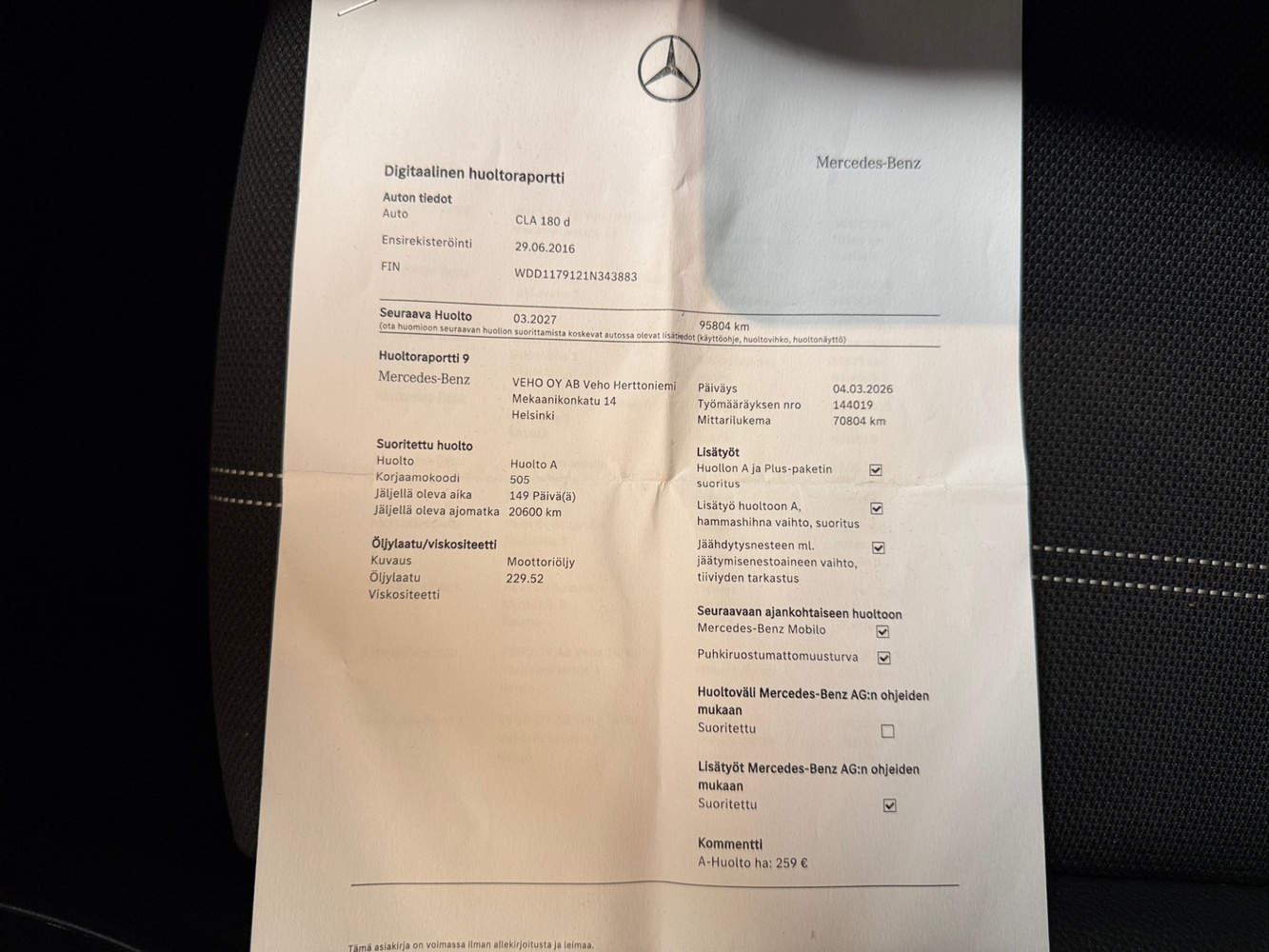 Mercedes-Benz CLA-sarja vaihtoauto