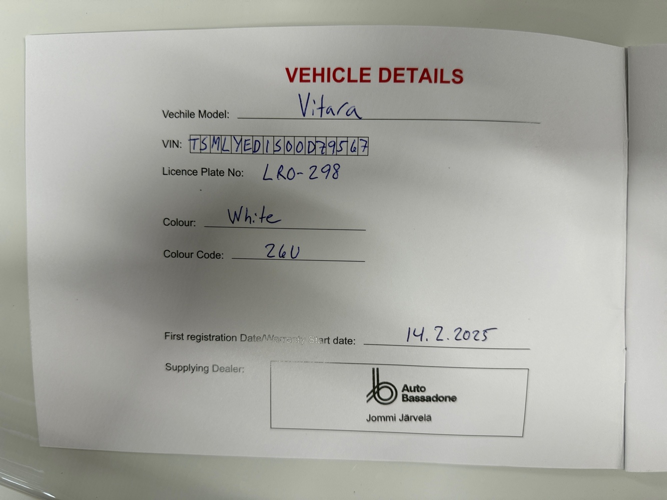 Suzuki Vitara vaihtoauto