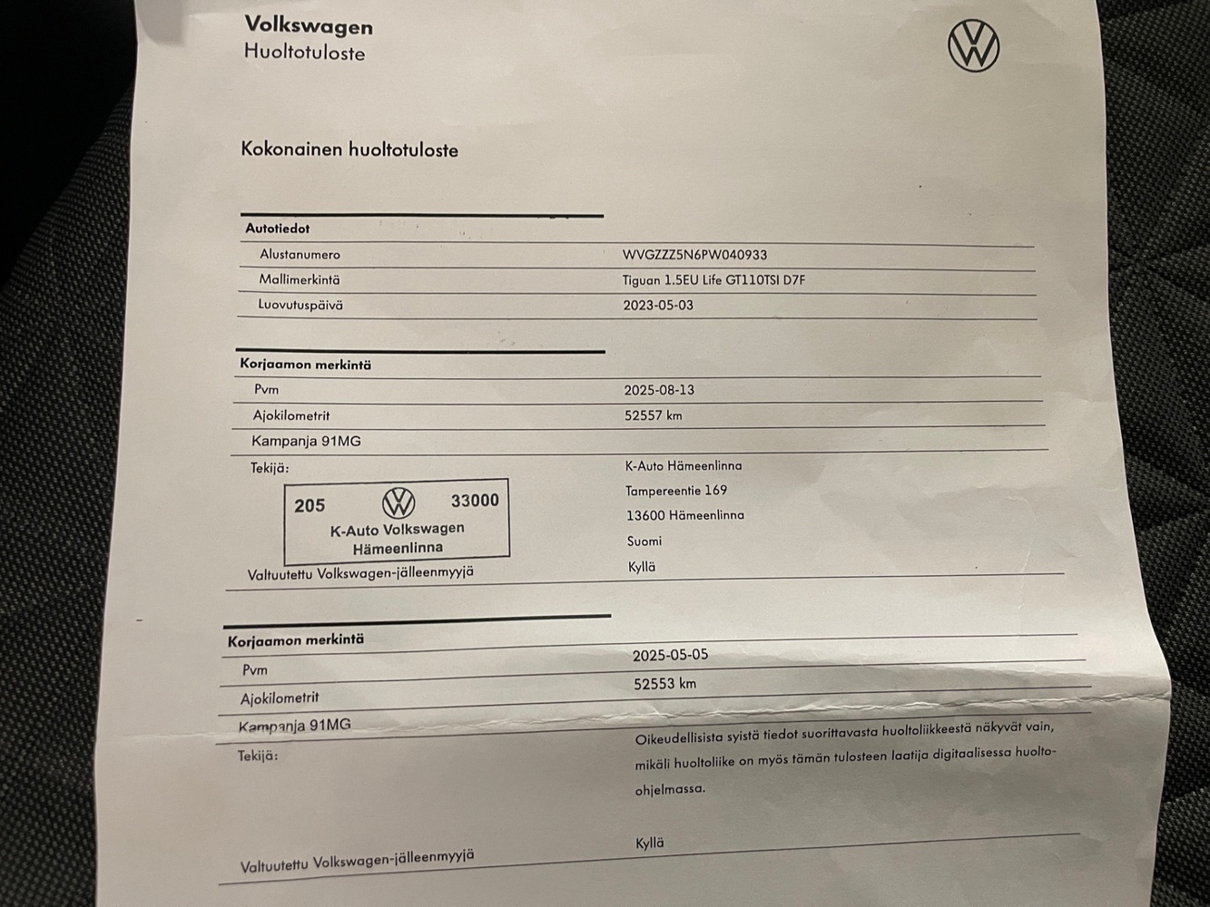 Volkswagen Tiguan vaihtoauto