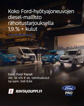 heti ajoon Ford Transit Custom