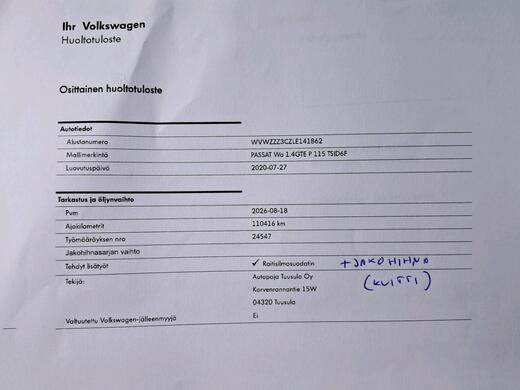 Volkswagen Passat vaihtoauto