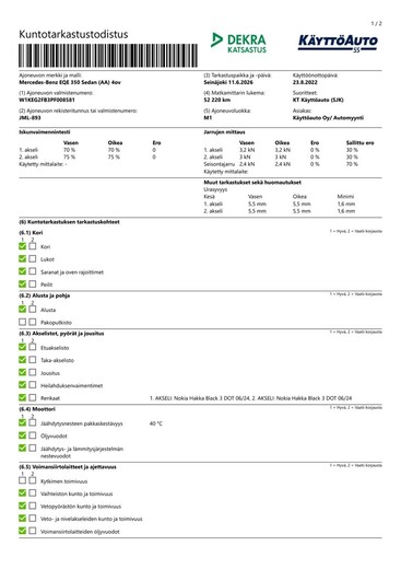Mercedes-Benz EQE vaihtoauto