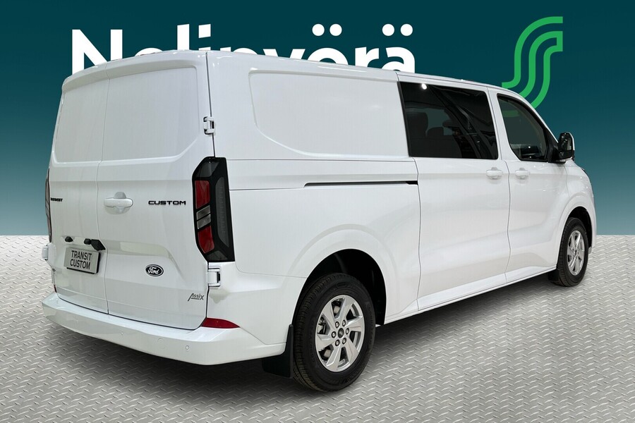 Multicab 320 PHEV 232 hv eCVT FWD Limited L2H1 3+2 - sis. ALV | Driver Assistance Pack 6 | Vetokoukku | Lämmitettävä ohjauspyörä heti ajoon Ford Transit Custom
