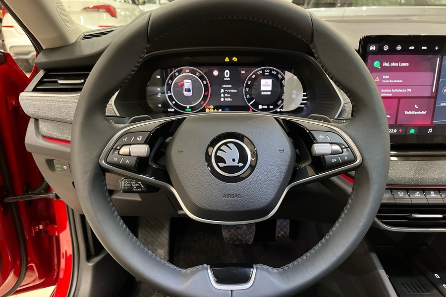 1.5 TSI 150 Style eTEC DSG Autom. - Uusi ja ajamaton - Nopeaan toimitukseen / Vetokoukku / Velvet Red Premiumväri / Sähköisesti säädettävät etuistuimet heti ajoon Skoda Octavia