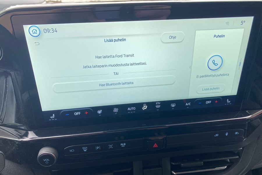 heti ajoon Ford Tourneo Custom