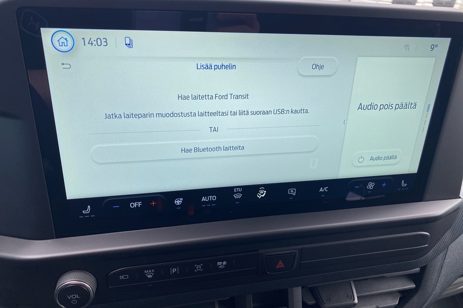 heti ajoon Ford Transit Custom