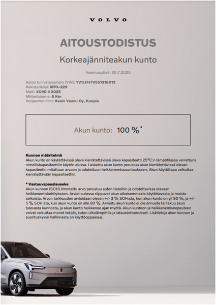 heti ajoon Volvo XC90