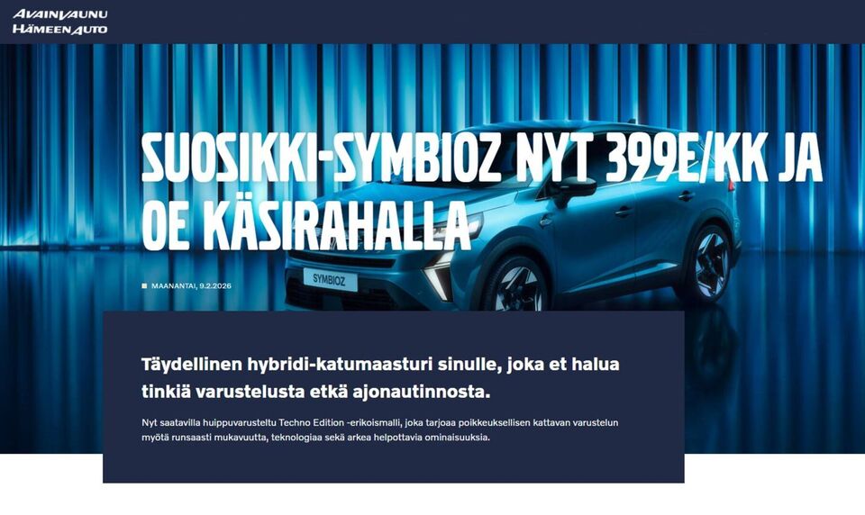 heti ajoon Renault Symbioz