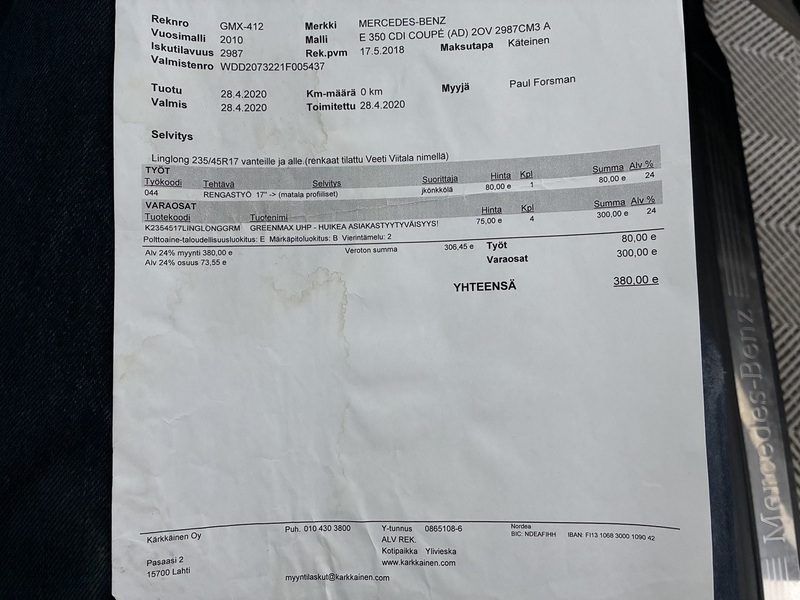 Mercedes-Benz E vaihtoauto