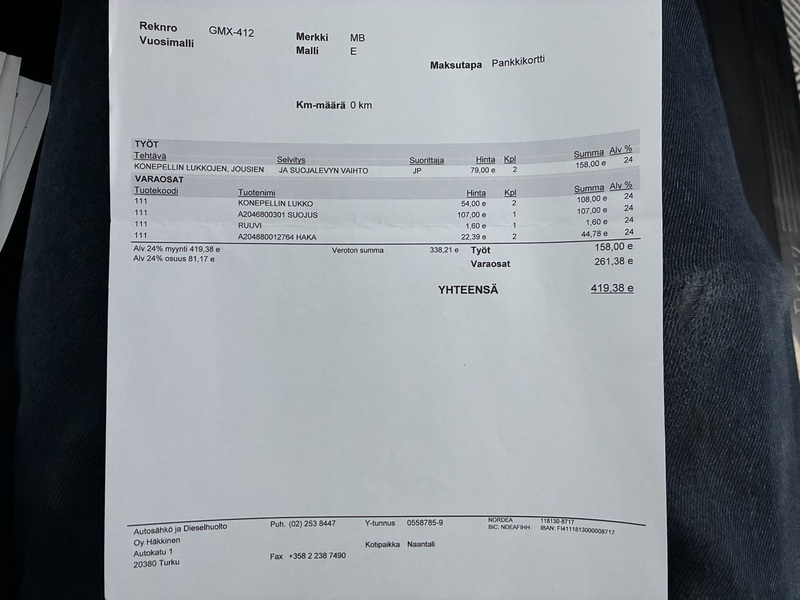 Mercedes-Benz E vaihtoauto