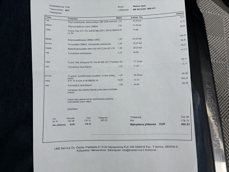 Mercedes-Benz E vaihtoauto