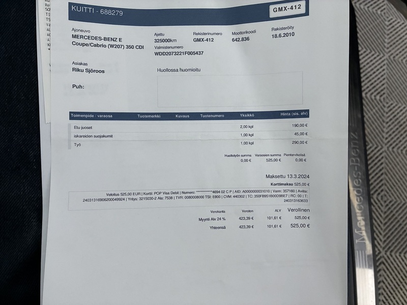 Mercedes-Benz E vaihtoauto