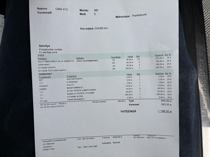 Mercedes-Benz E vaihtoauto