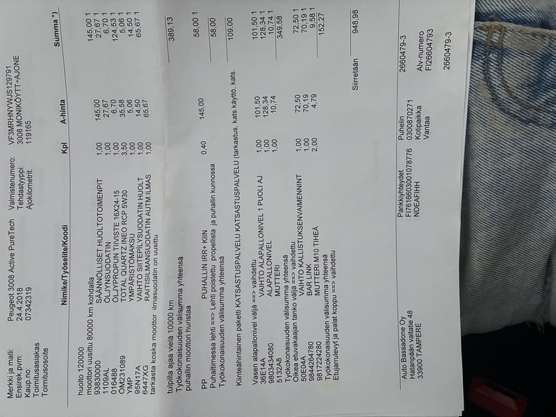 Peugeot 3008 vaihtoauto