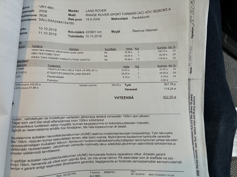 Land Rover Range Rover Sport vaihtoauto