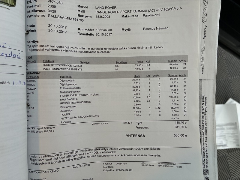 Land Rover Range Rover Sport vaihtoauto