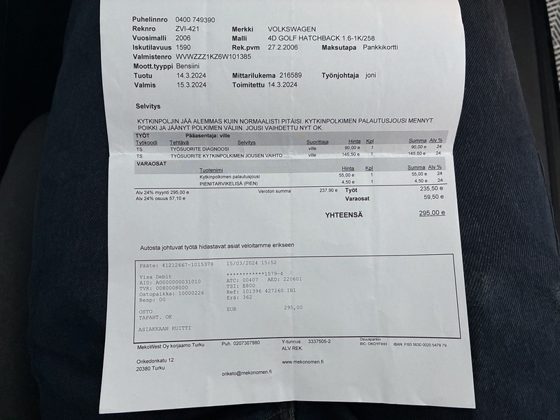 Volkswagen Golf vaihtoauto