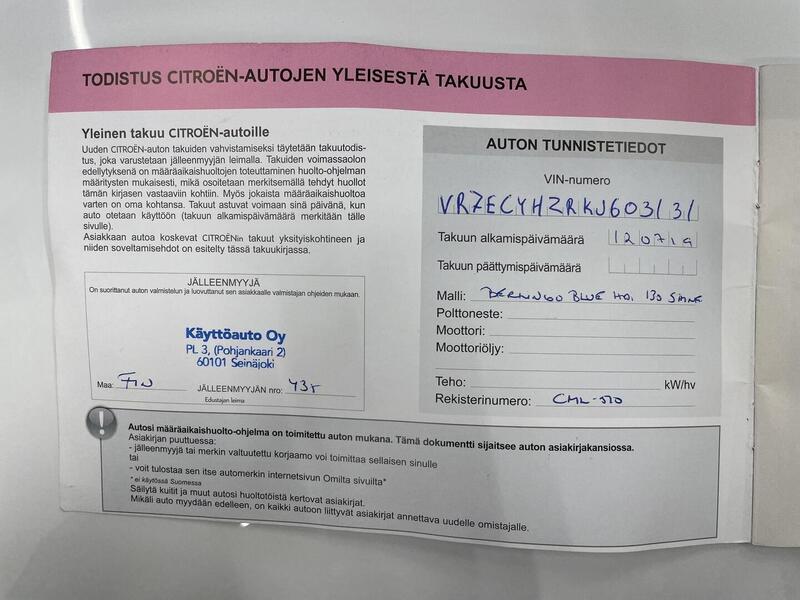 Citroën Berlingo vaihtoauto