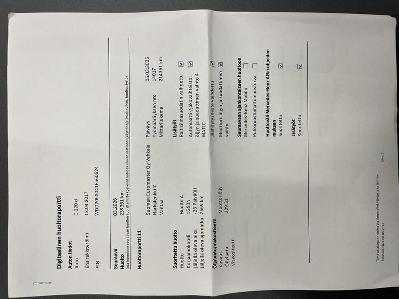 Mercedes-Benz C vaihtoauto