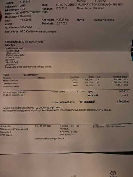 Toyota Verso vaihtoauto