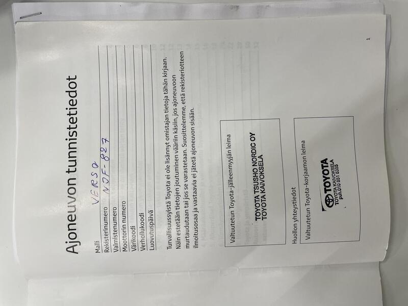 Toyota Verso vaihtoauto