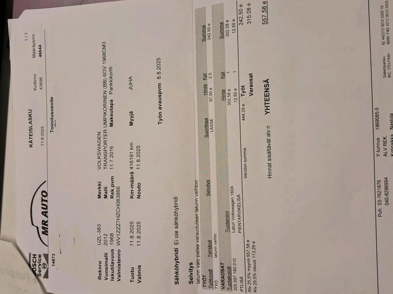 Volkswagen Transporter vaihtoauto