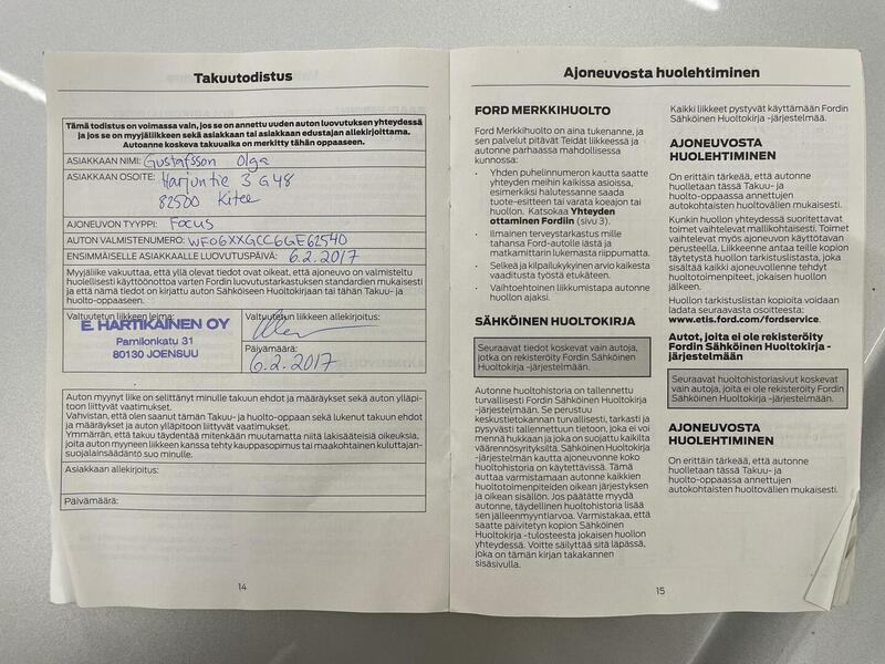 Ford Focus vaihtoauto