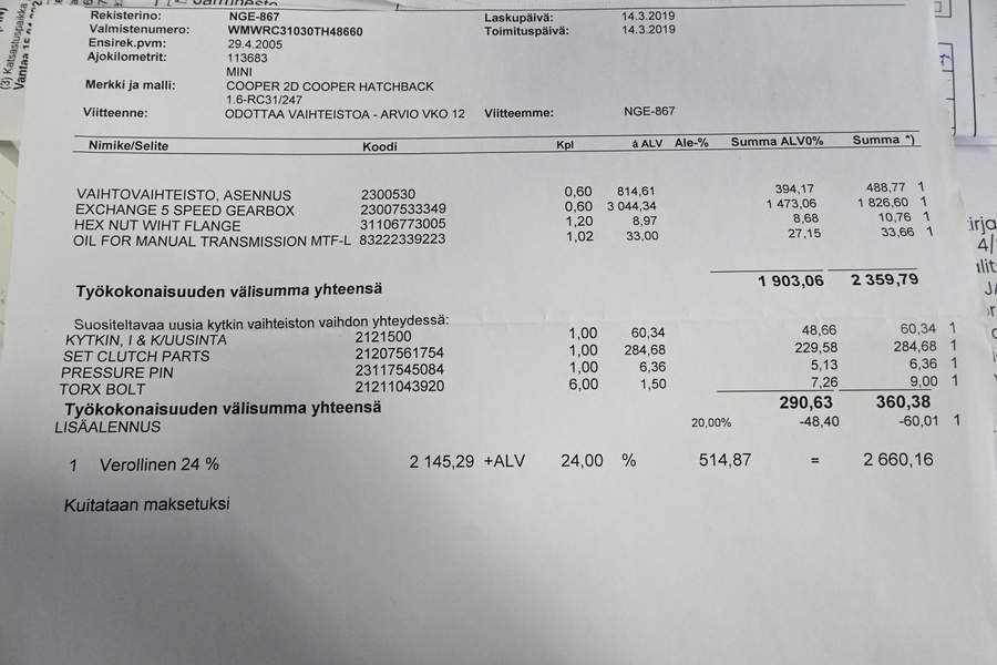 Mini Cooper vaihtoauto