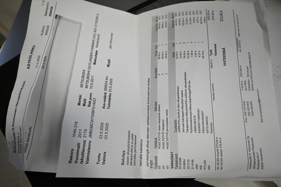 Mitsubishi Outlander vaihtoauto