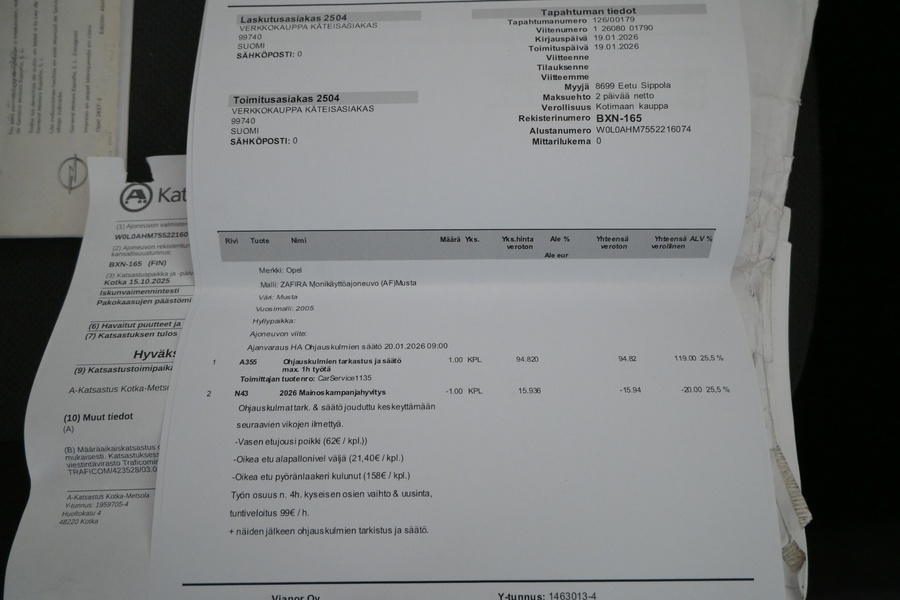 Opel Zafira vaihtoauto