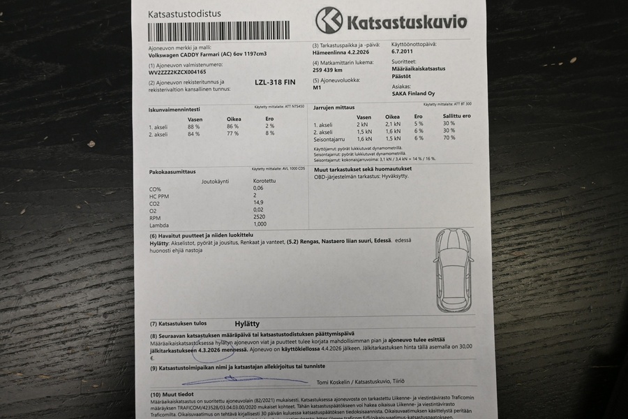 Volkswagen Caddy vaihtoauto