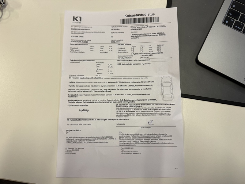 Toyota Corolla vaihtoauto