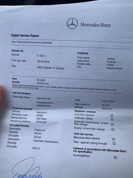 Mercedes-Benz C vaihtoauto