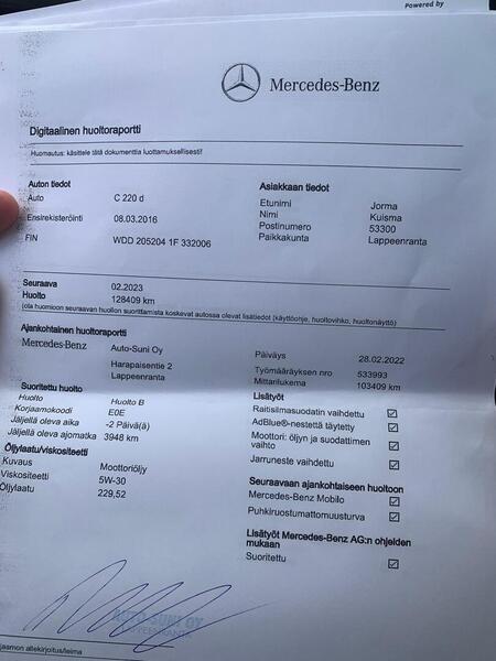 Mercedes-Benz C vaihtoauto