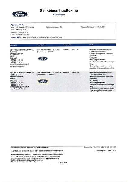 Ford Mondeo vaihtoauto