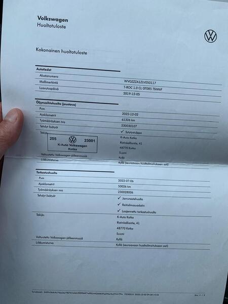 Volkswagen T-Roc vaihtoauto