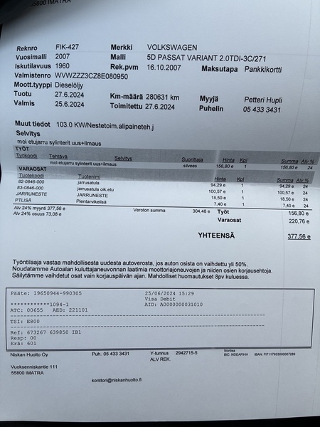 Volkswagen Passat vaihtoauto