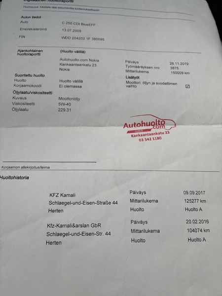 Mercedes-Benz C vaihtoauto