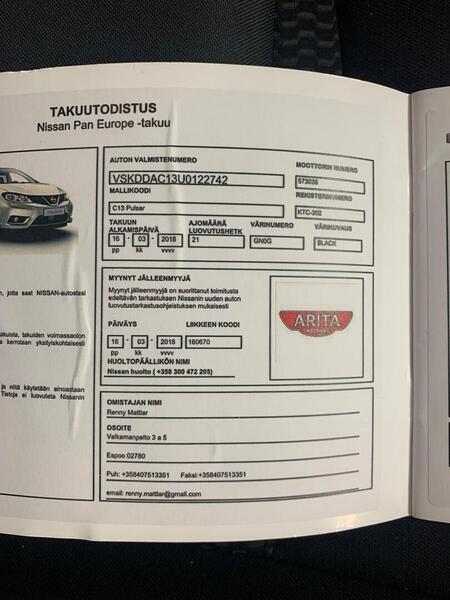 Nissan Pulsar vaihtoauto