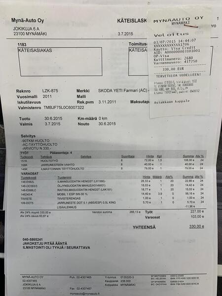 Skoda Yeti vaihtoauto